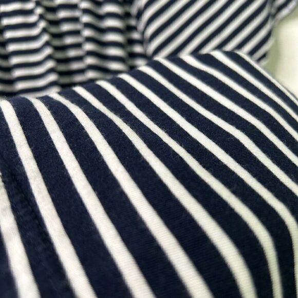Chaps Ralph Lauren V Neck Navy Blue White Striped Nautical Top Women’s Size 2X - Picture 11 of 16